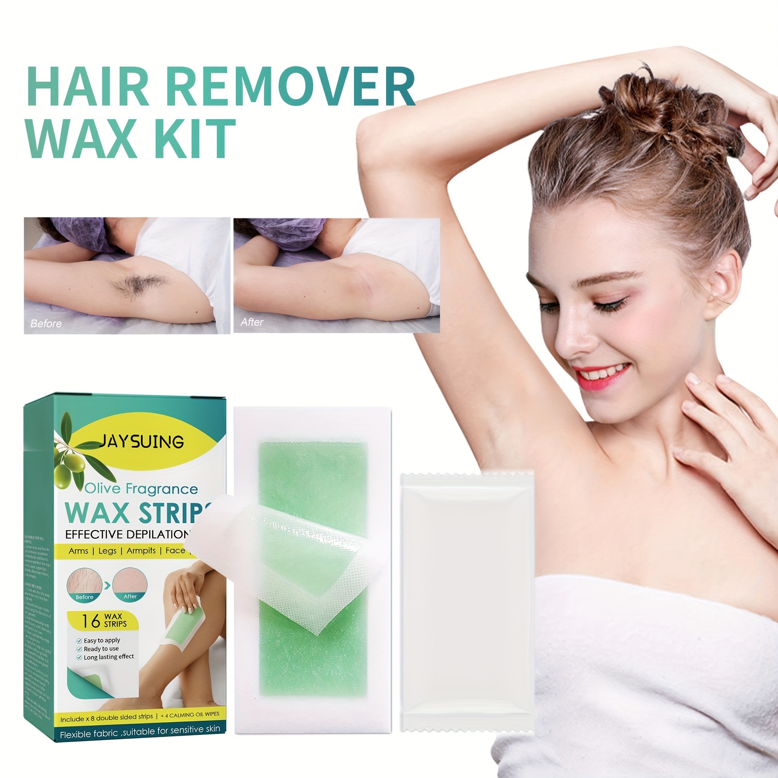 Olive Fragrance Wax Stirps Hair Removal Wax Set Gentle Temu