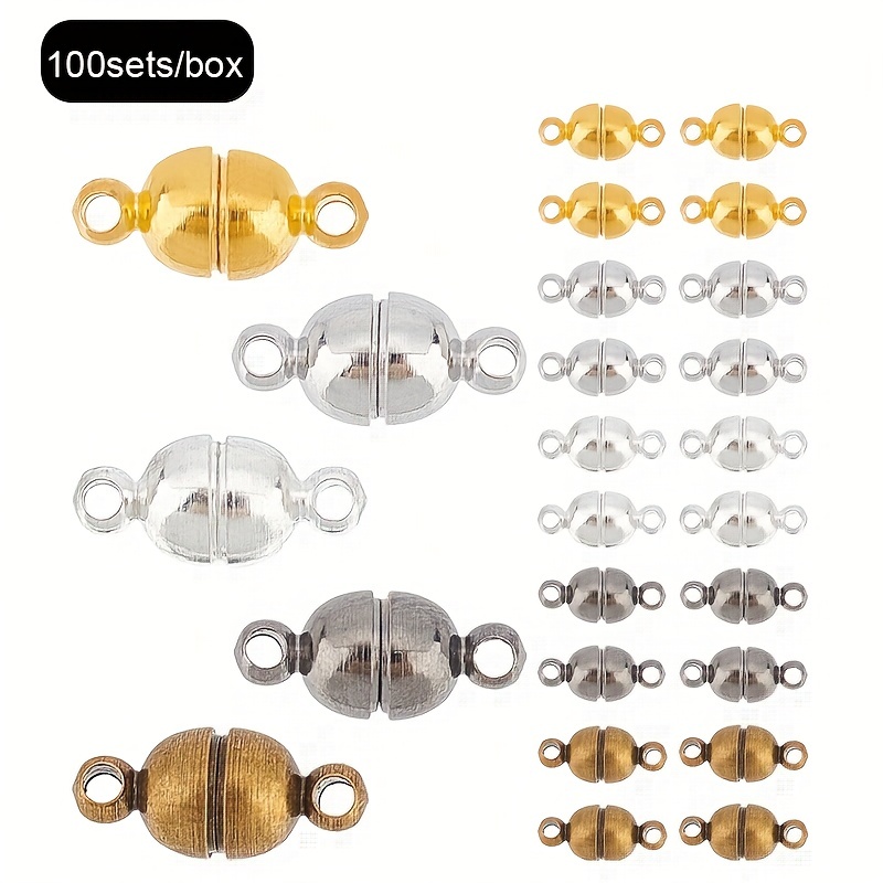 4~ 10Sets Platinum/Golden/Silver/Mixed Color Brass Magnetic Clasps