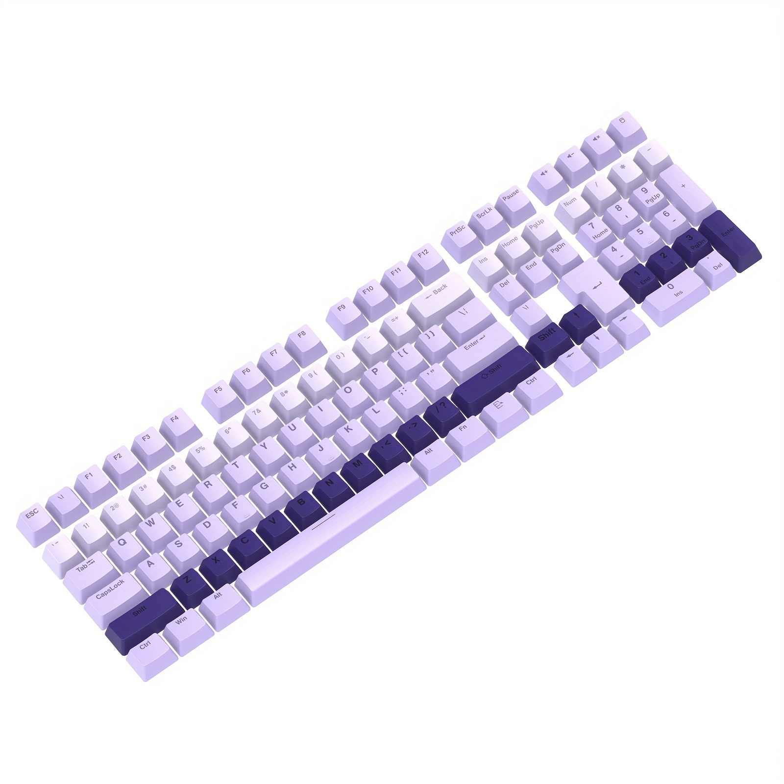 PBT keycaps，OEM keycaps with Keycaps Puller for Mechanical Keyboard  Compatible with MX-Clone Switches (Purple) キーボード