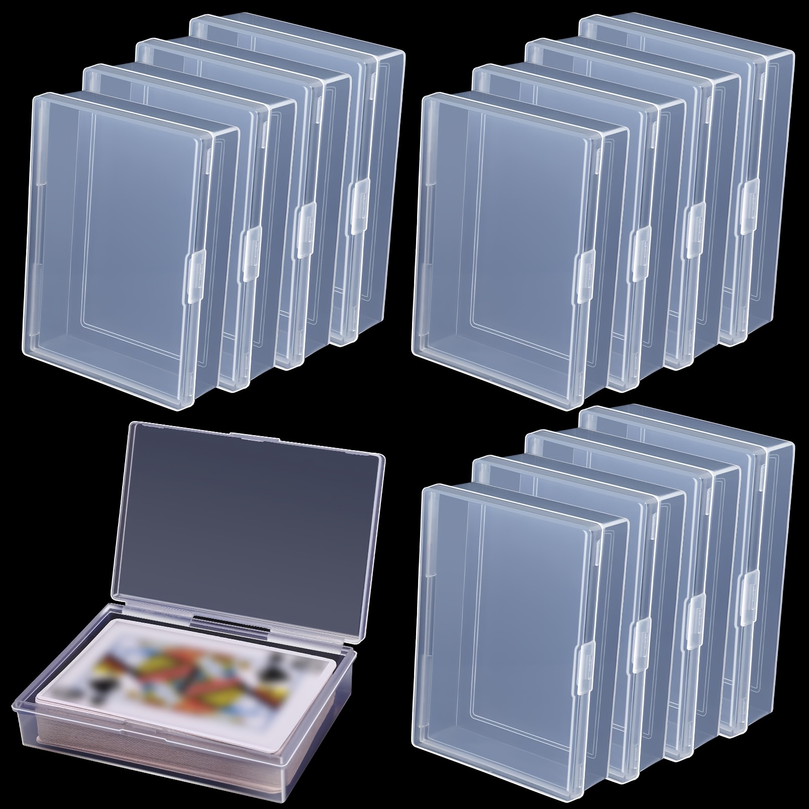 Transparent Plastic Storage Box Playing Card Container Poker - Temu
