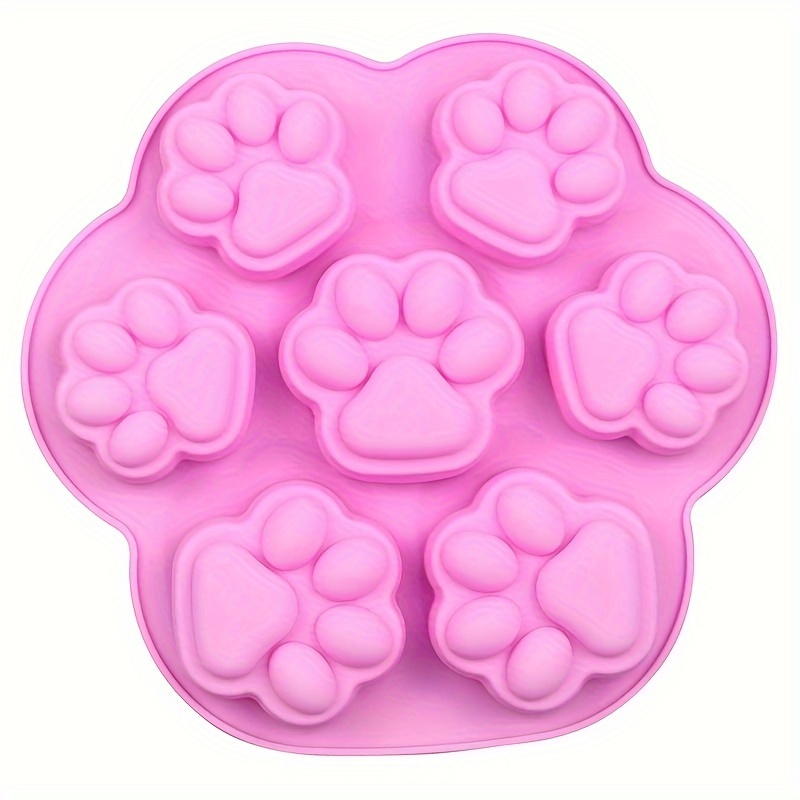 Dog/Cat Paw Mold Silicone Dog/Cat Paw Shape Dog/Cat Paw Ice Cube Tray  Silicone Wax Melt Molds Chocolate Candy Baking Molds, Non-Stick Chocolate  Soap