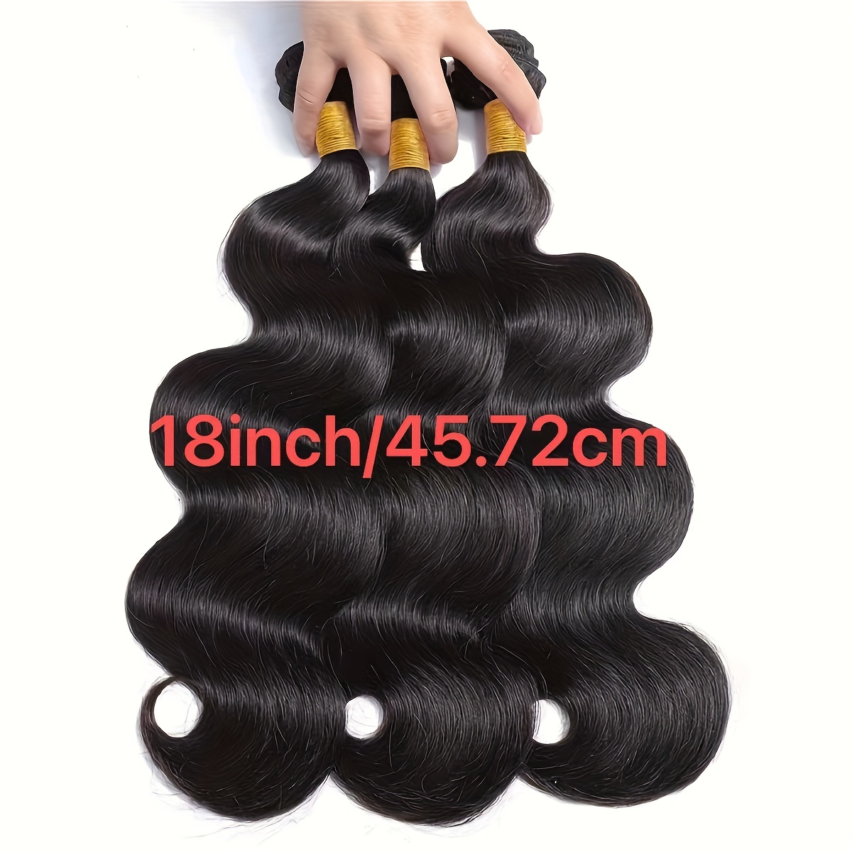 3pcs bundles human hair 18a body wave bundles human hair 18  display picture 2