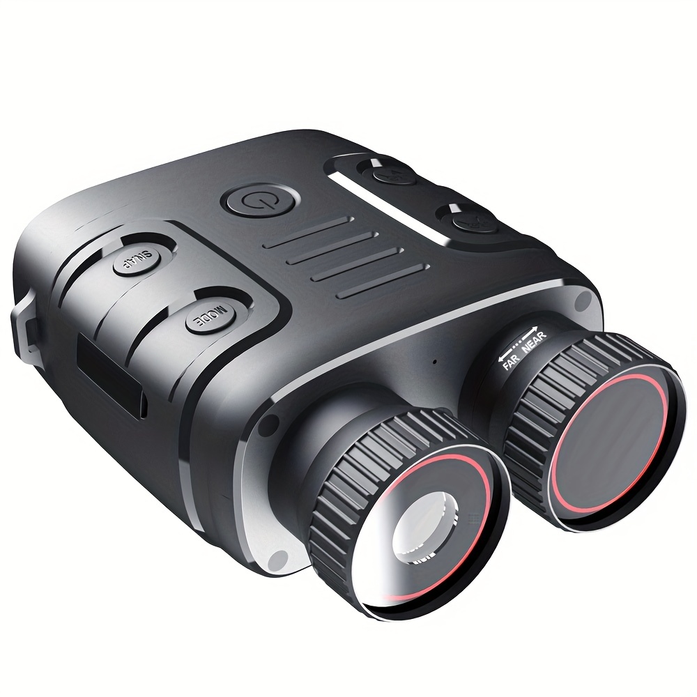 Gafas de visión nocturna para caza, prismáticos de visión nocturna  infrarroja 4K con batería recargable y detección de movimiento  antivibración para