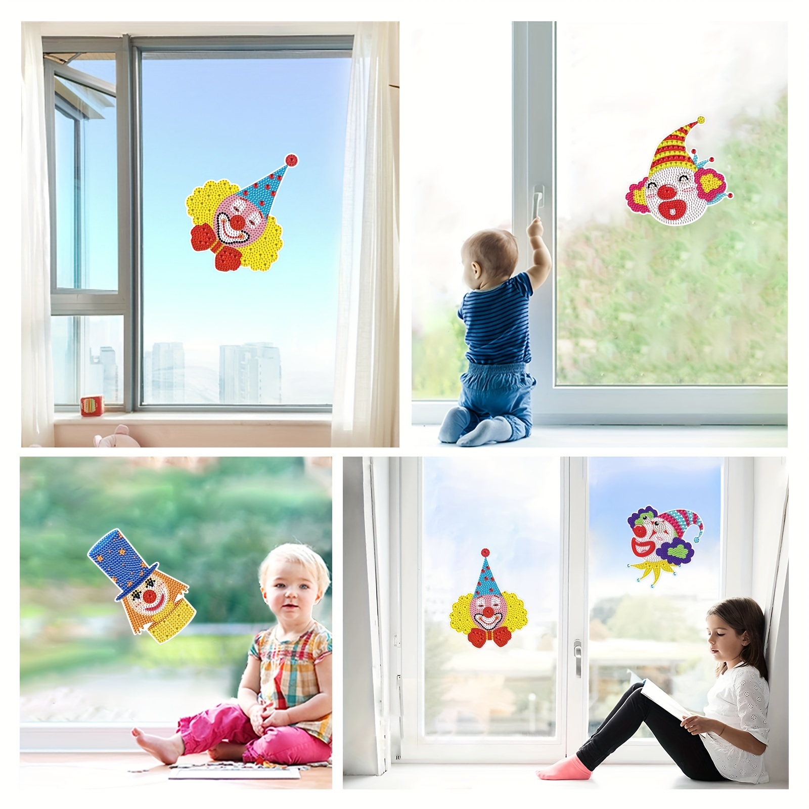Gem Art for Kids Suncatcher Kits for Kids Arts and Crafts for Kids Ages  8-12 4 Themes Window Art Girls Gift Crafts