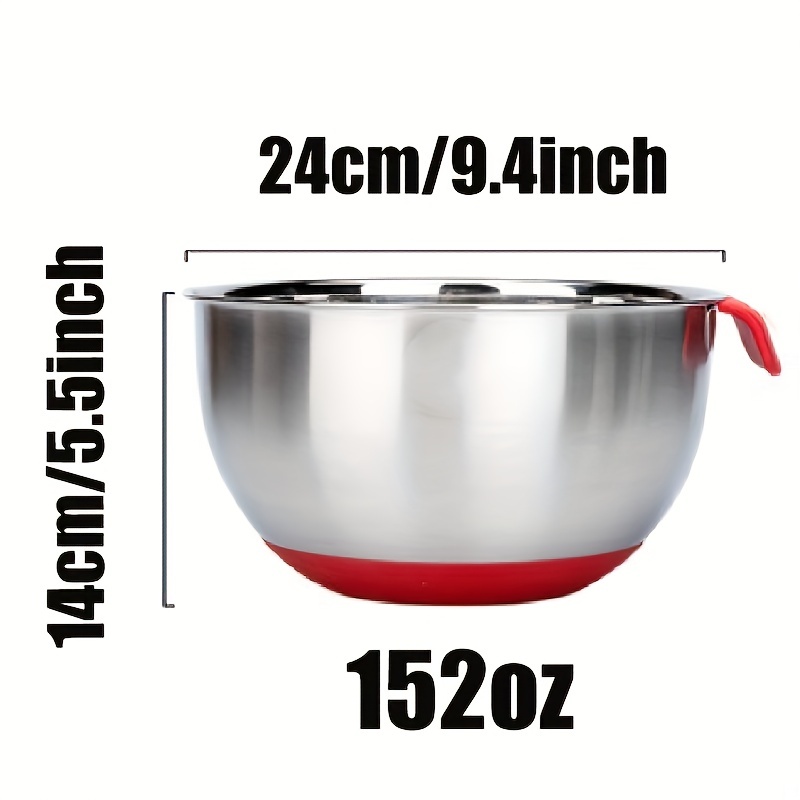 Mixing Bowl Set With Non slip Silicone Bottom And Lids - Temu