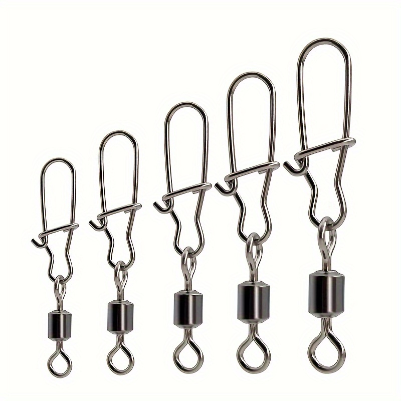 Fishing Lure Connectors Stainless Steel Fishing Snap Swivels - Temu
