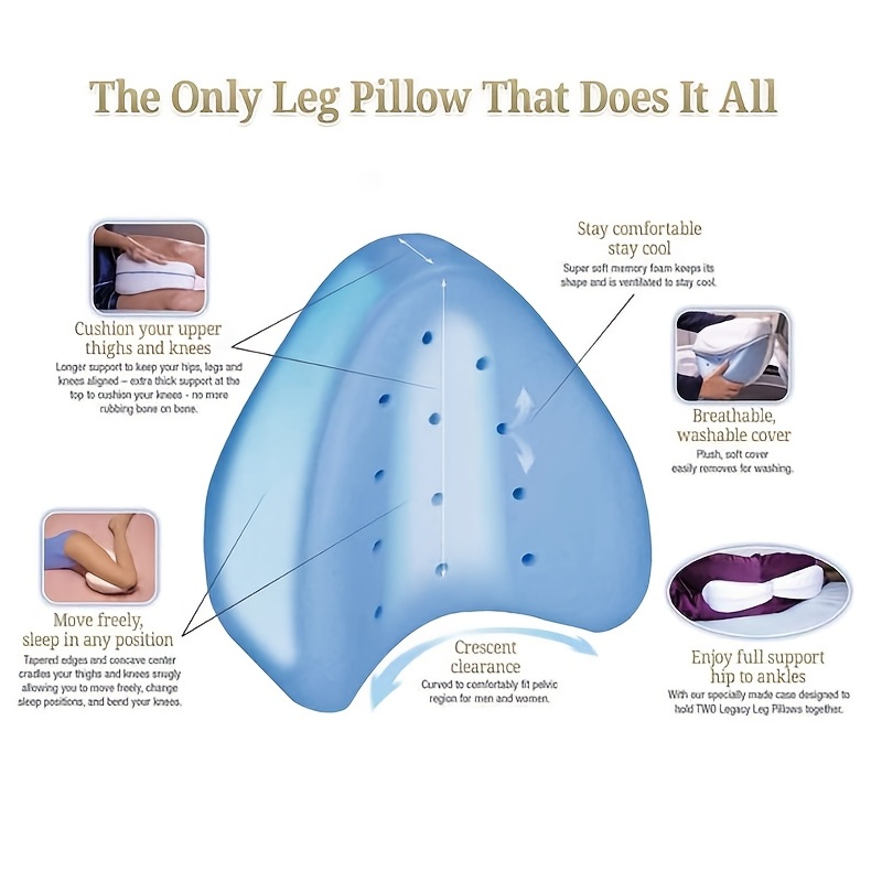 Memory Foam Leg Pillow for Joint Pain Relief Side Sleeping Thigh Pillow -  Honest FulPhilment | eCommerce Fulfilment Solutions