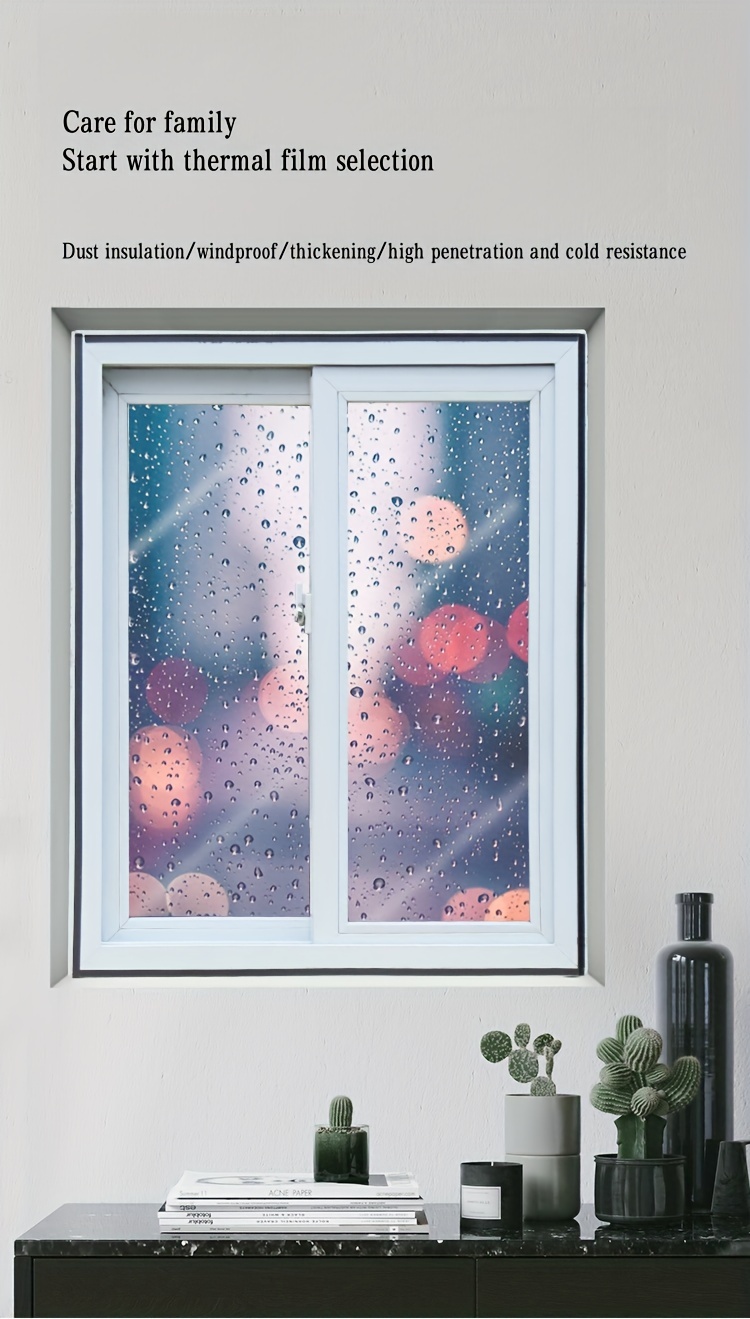  XPLKQXE Fenster Isolierfolie, Thermo Cover, Magnetisches  Fensterisolierungsset, Fensterabdeckungen Zum Überwintern, Verdickte  Kunststoff-Vorhangfolie (Farbe : Schwarz, Größe : 150x250cm)