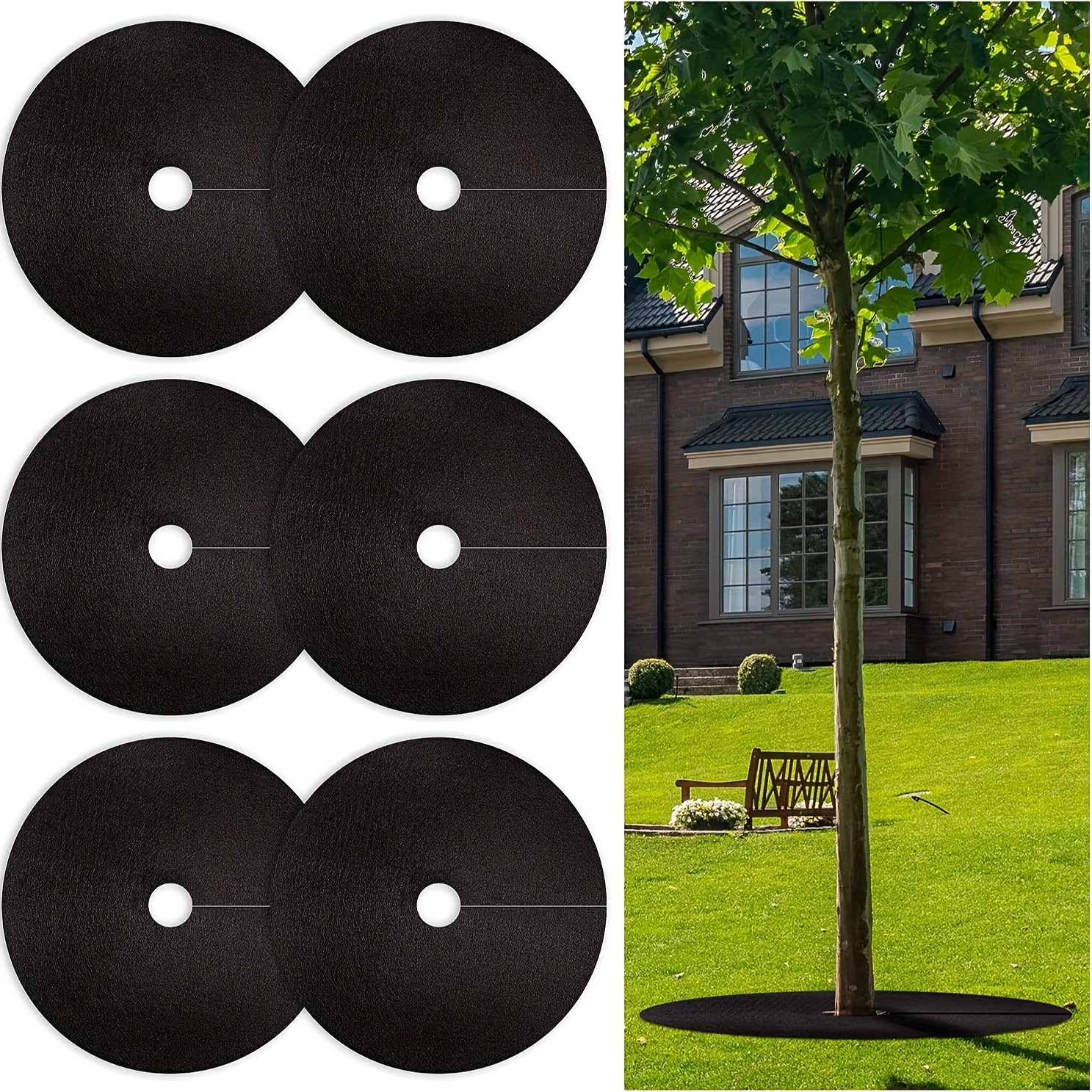 

6 Packs, Non-woven Fabric Tree Protection Pads, Reusable Tree And Barrier Pads, Used For Control And Root Protection, Suitable For Preventing Growth, Good For Estate Management