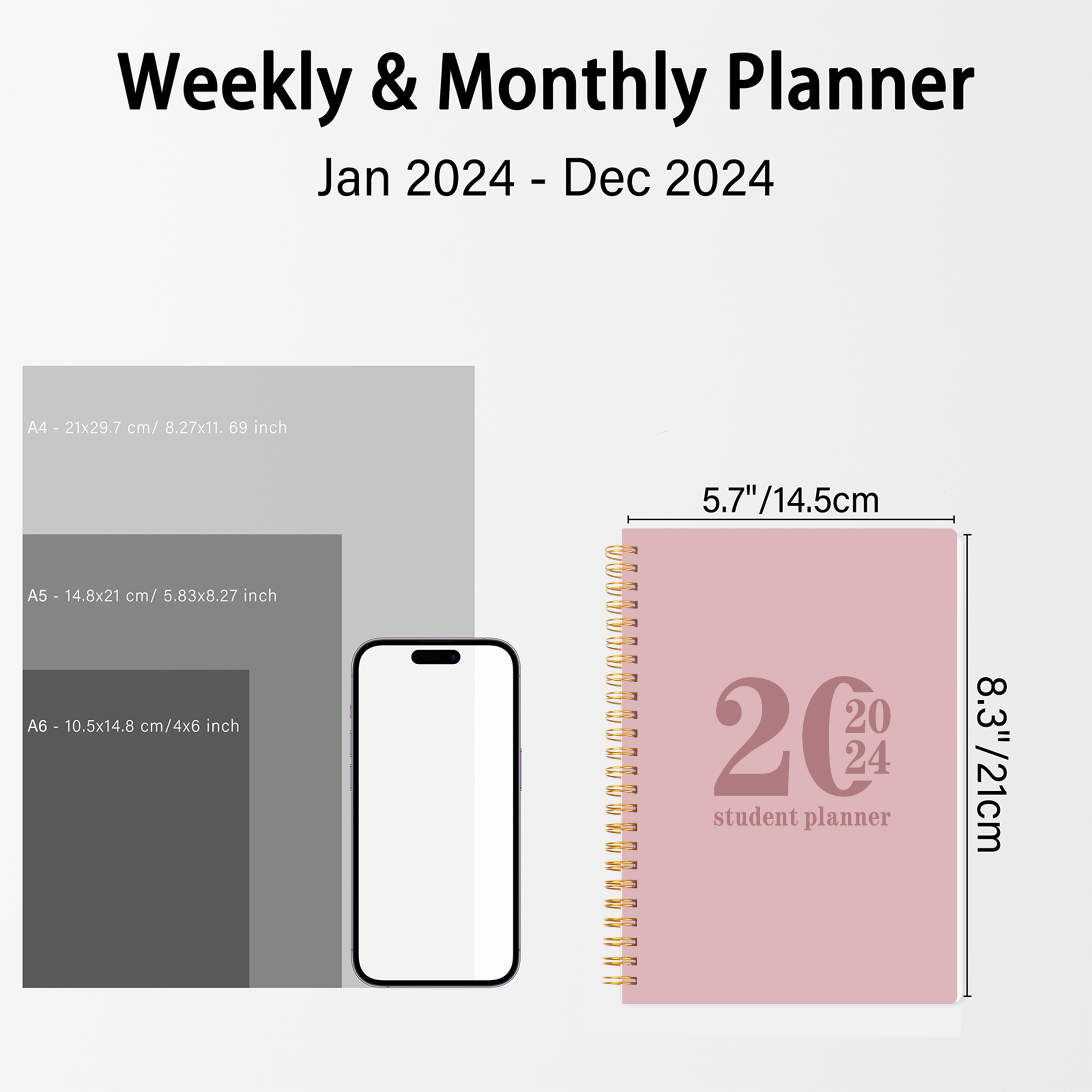 Simplified 2024 Planner Academic Year Day Planner Stay - Temu