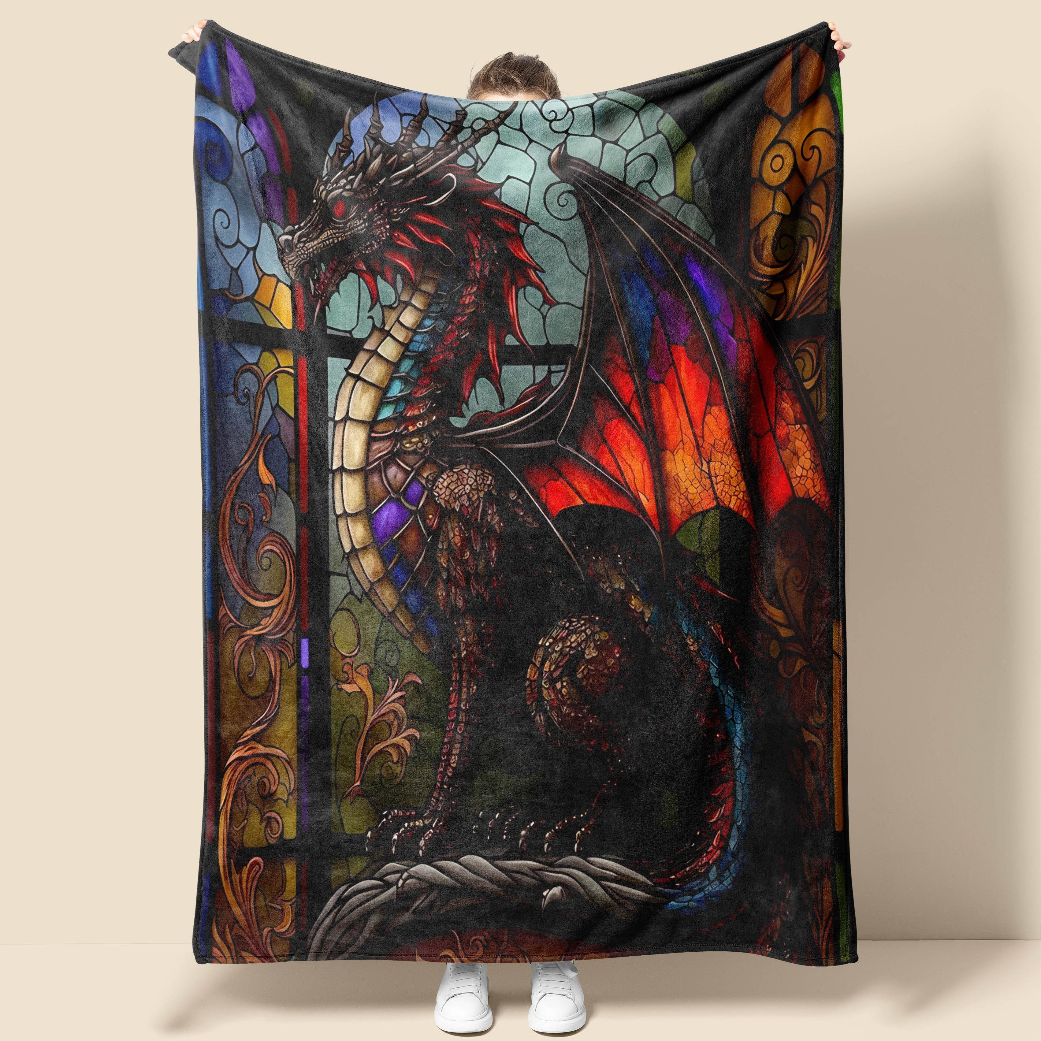 Cozy Dragons Magic Print Blanket Lightweight Flannel Throw - Temu