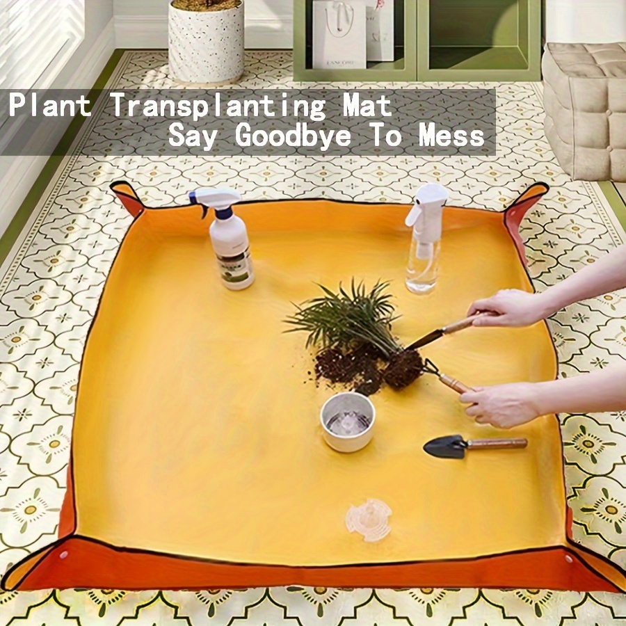 

1 Pack, Waterproof Mat For Plant Transplanting, Gardening Floor Mat, Mess Control Foldable Succulent Potting Mat, Portable Gardening Mat