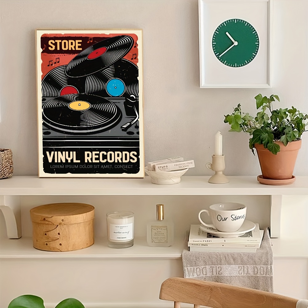 Vinyl Records Art: Canvas Prints, Frames & Posters  Wall vinyl decor, Record  wall decor, Vinyl record art