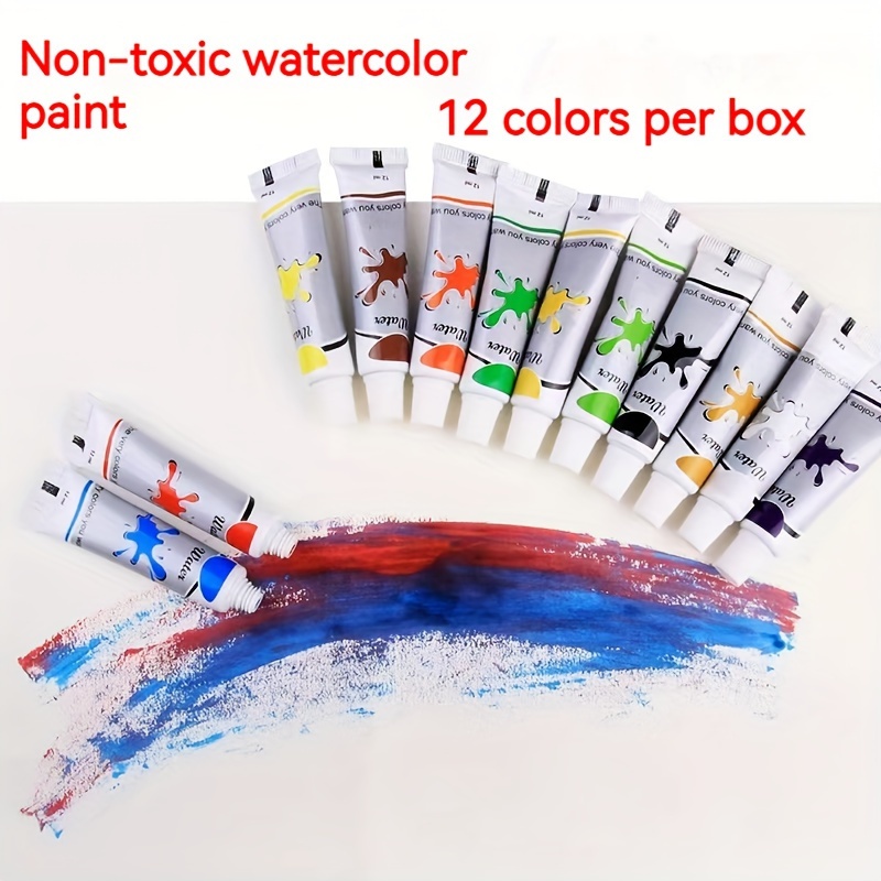 Coffret Ensemble de Peinture Acrylique 24 Tubes de Couleurs Art (24x12ml)  Pigments Riches pour artistes/débutants/étudiants/enfants
