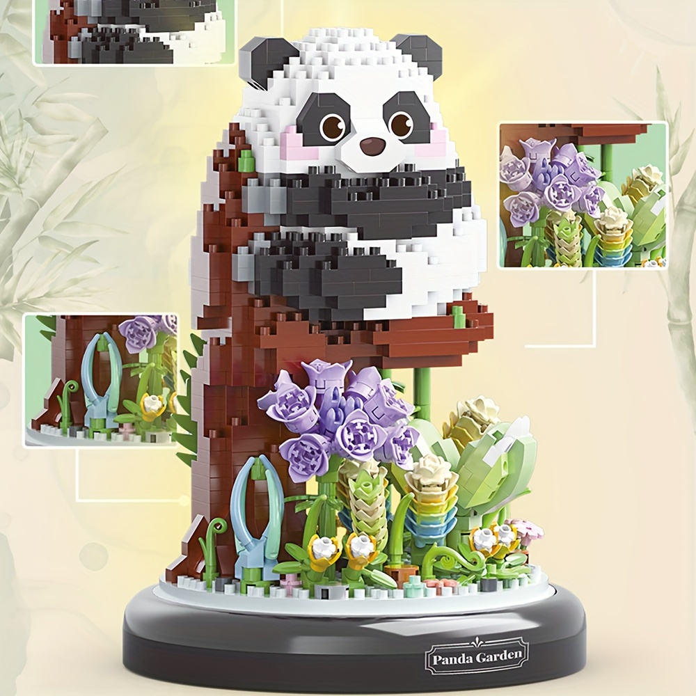 MATTONI IN PLASTICA panda modello montaggio giochi regali bambini