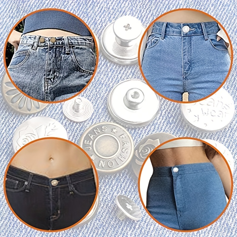 Jean Buttons Kit Metal Tack Buttons with Install Tools Jeans Button  Replacement 30 Sets 17 mm for DIY Customize Jeans Jackets Pants Trousers  Clothes