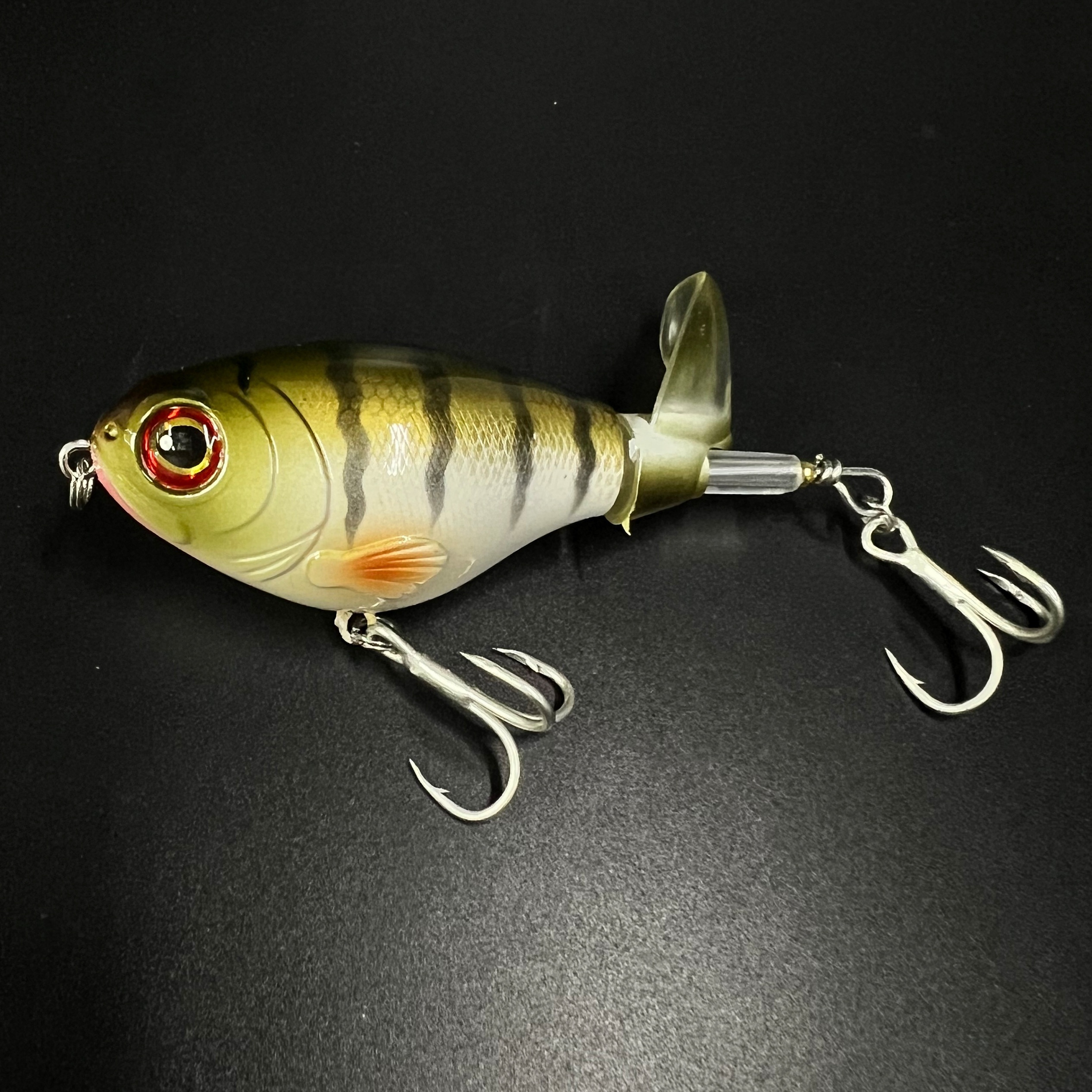 TRUSCEND Floating Fishing Lures with BKK Hooks, Pencil Plopper Fishing Lures  for Bass Catfish Pike Perch, Top Water Bass Bait Lure with Propeller Tail,  Pencil Topwater Lure Freshwater or Saltwater, Floating Lures 