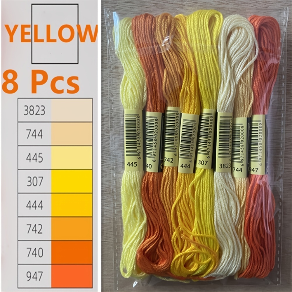 447 Color Cross Stitch Threads Cotton Rainbow Color - Temu