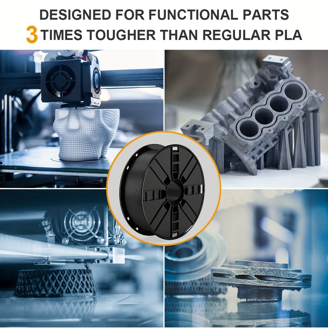 SUNLU AntiString PLA Filament 1.75mm APLA 3D Printer Filament 1.75mm, 1kg  Spool (2.2lbs), Dimensional Accuracy +/- 0.02mm, Neatly Wound 3D Printing