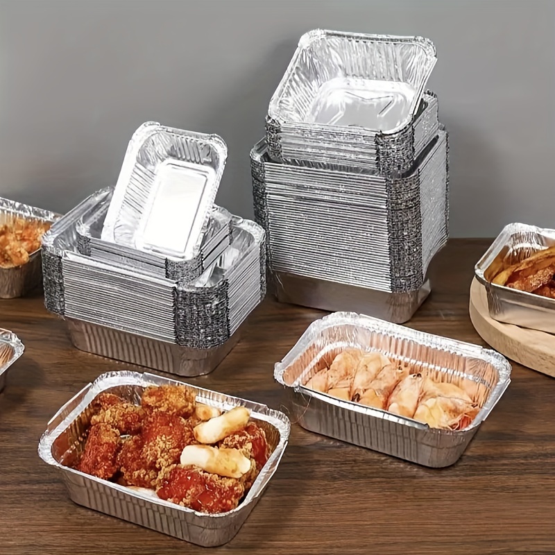 Disposable Aluminum Foil, Reusable Tin Food Storage Tray Super