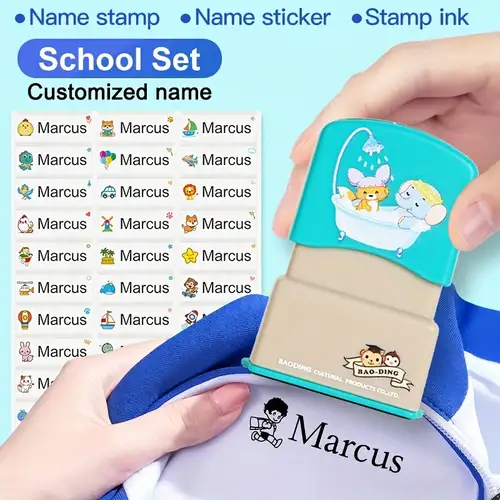 timbro personalizzato per i vestiti dei bambini, etichette per asilo,  waterproof