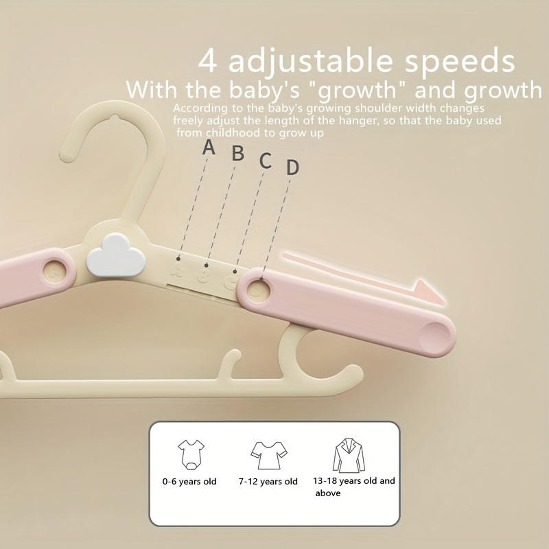 Baby Plastic Clothes Hangers No Trace Multifunctional - Temu