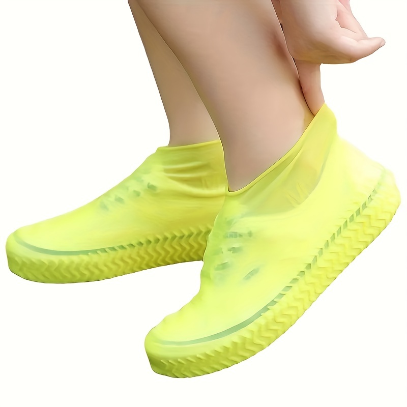 1 paire de couvre-chaussures en silicone réutilisables, bottes de