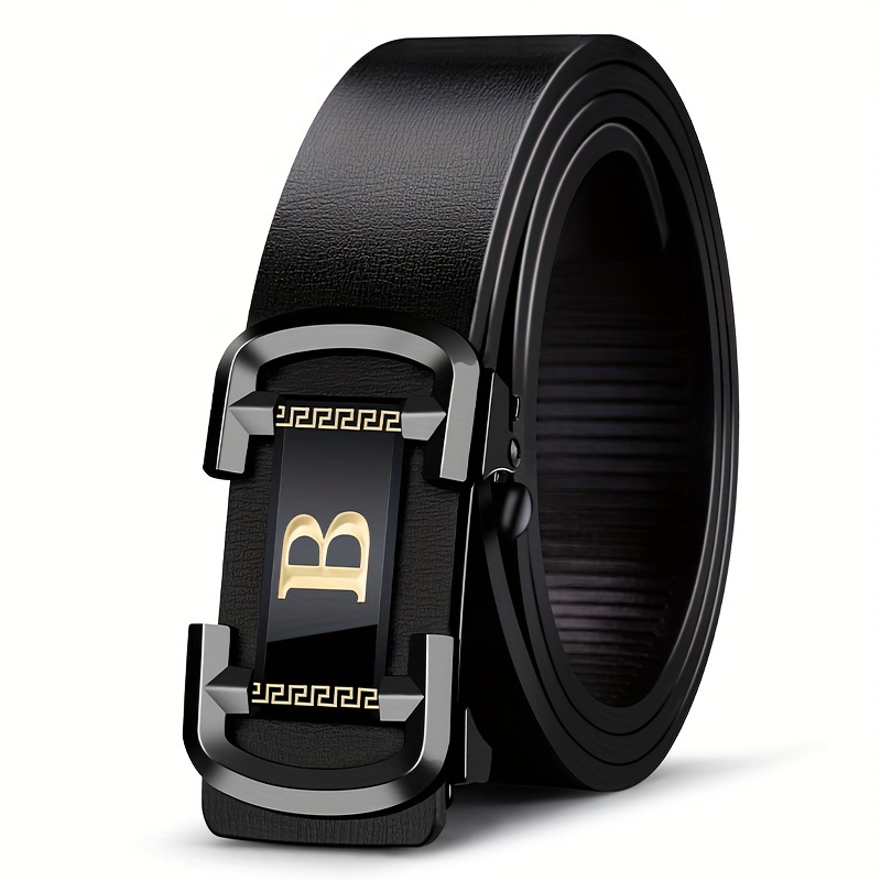 Mens Belt Automatic Buckle High Quality Belt Black Belt Size 105cm -160cm