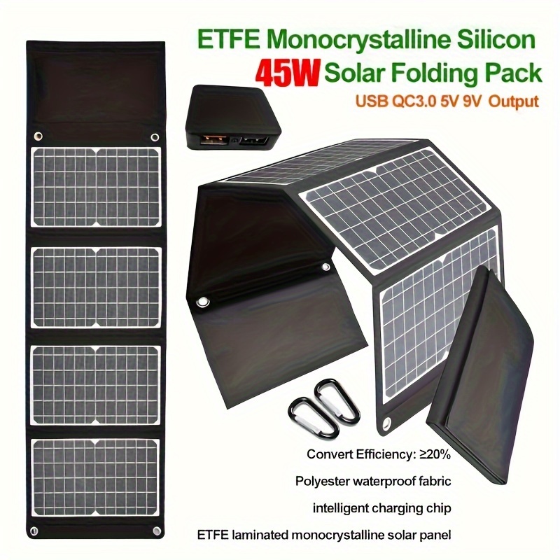 Panel Solar Plegable Usb Portátil Paneles Solares Plegables - Temu Chile