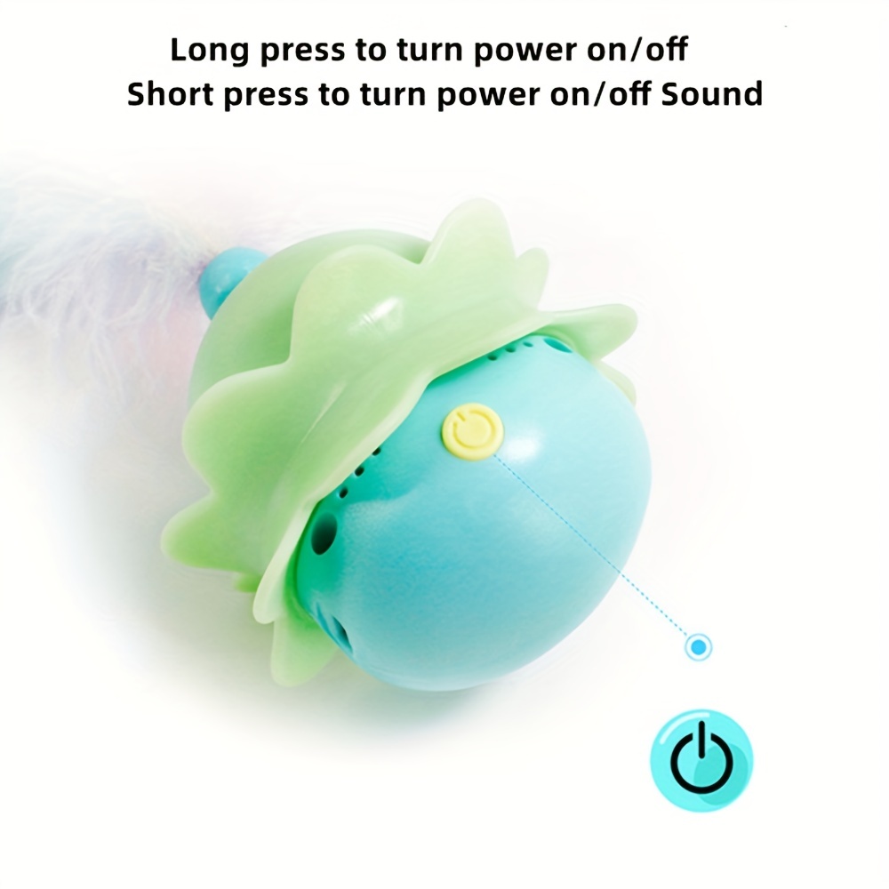 New Cat Toys Small Magic Monster Electric Sound Rotation - Temu