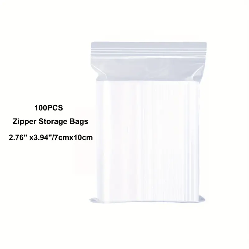 Clear Plastic Zipper Bag Resealable Sealed Food Storage Zip - Temu