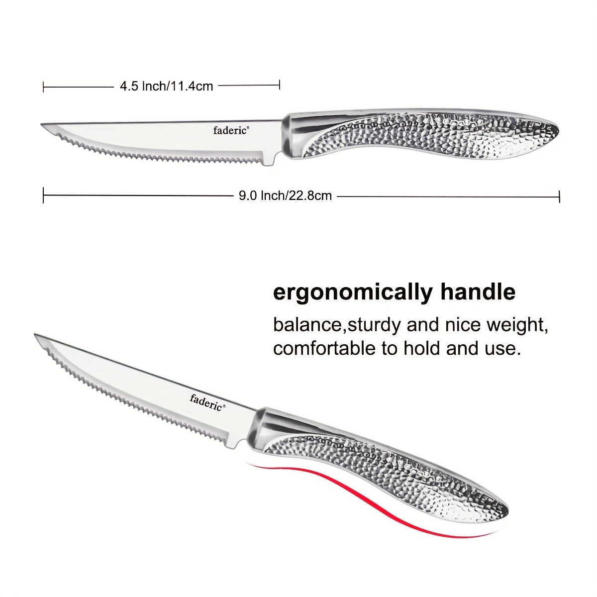 Serrated Steak Knives, Premium Stainless Steel Steak Knife Set, Super Sharp  Serrated Steak Knife With Gift Box - Temu