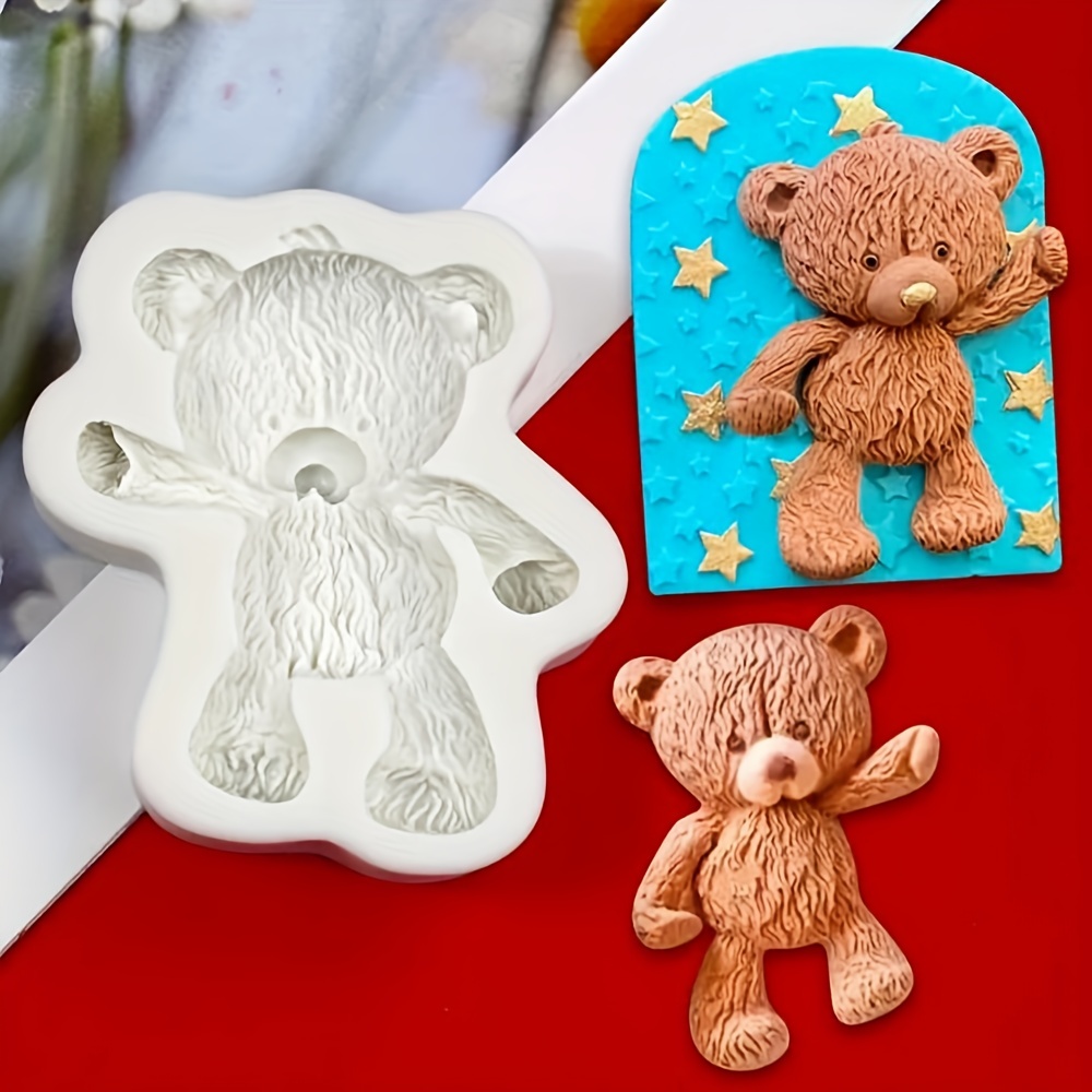 Acheter Moule 3D ours en peluche en Silicone, bricolage, animaux
