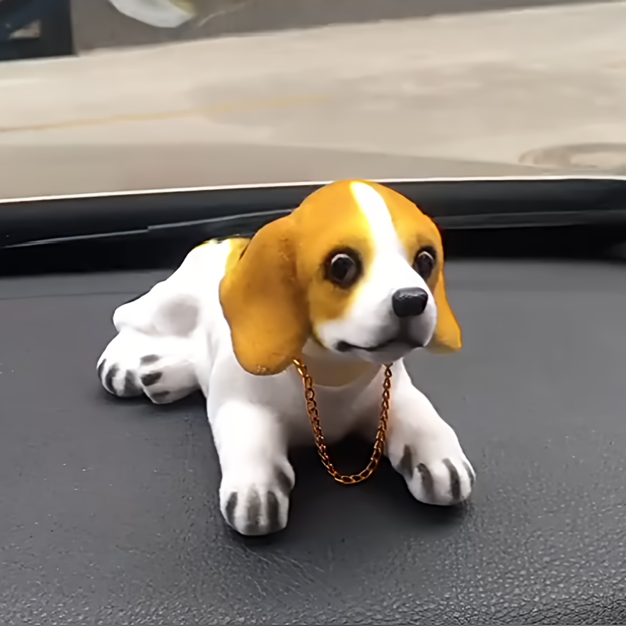 

Resin Beagle Puppy Dashboard Ornament, Cute Realistic Dog Car Decoration, Lively Automotive Interior Accessory - Pack Of 1