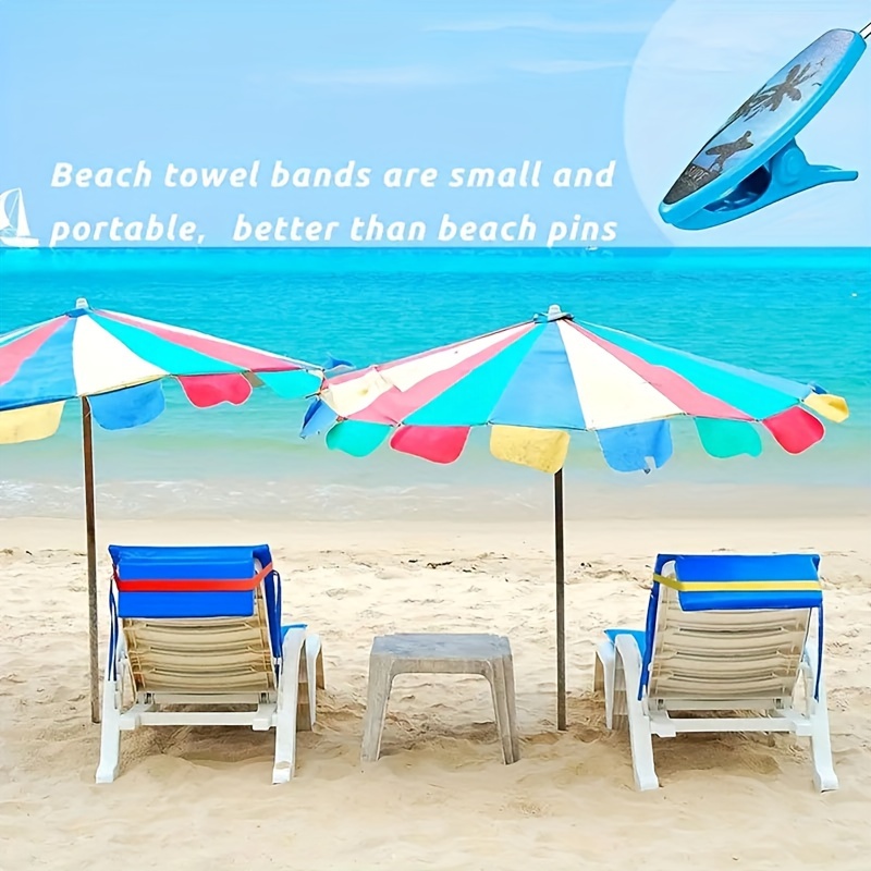 Silicone Towel Bands Beach Chair Stretchy Colorful Beach - Temu
