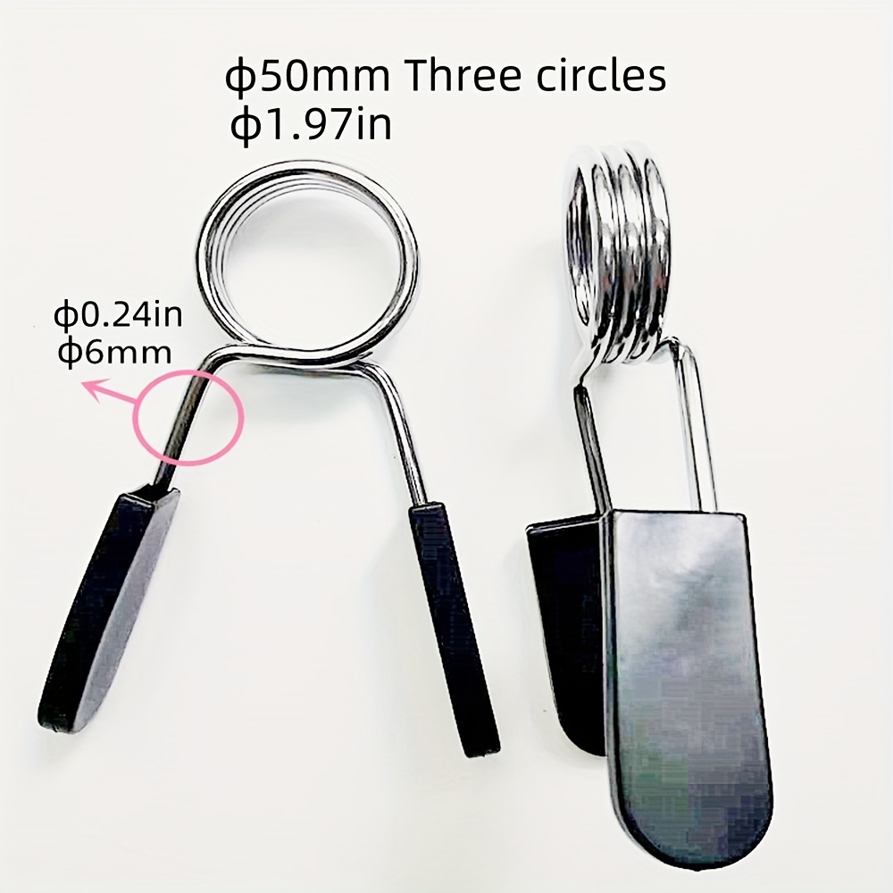 Barbell Clamps Spring Weight Clips Dumbbell Bar Clip