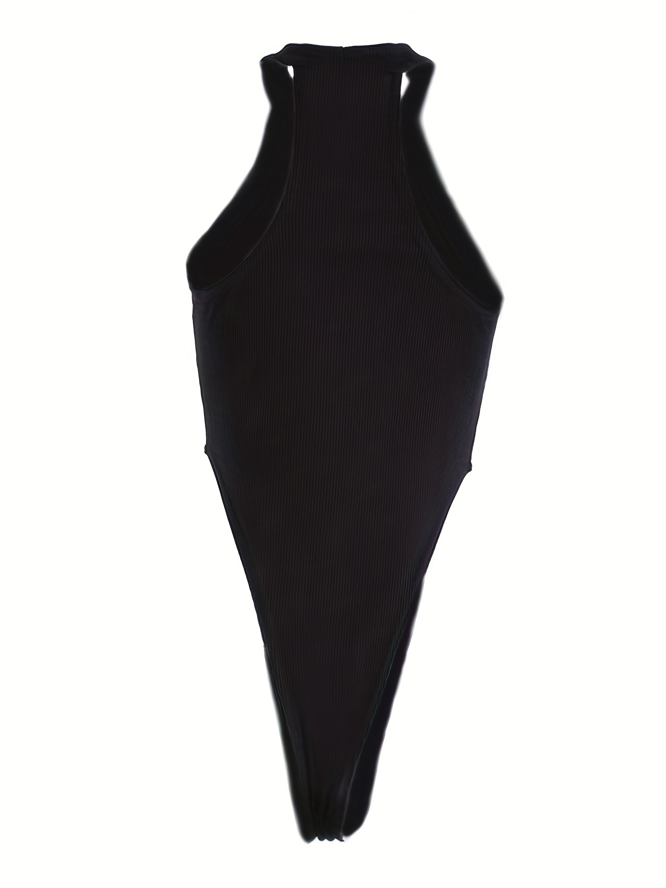 Sleeveless Ribbed V Neck Bodysuit Set for Women - 3 Piece Sexy