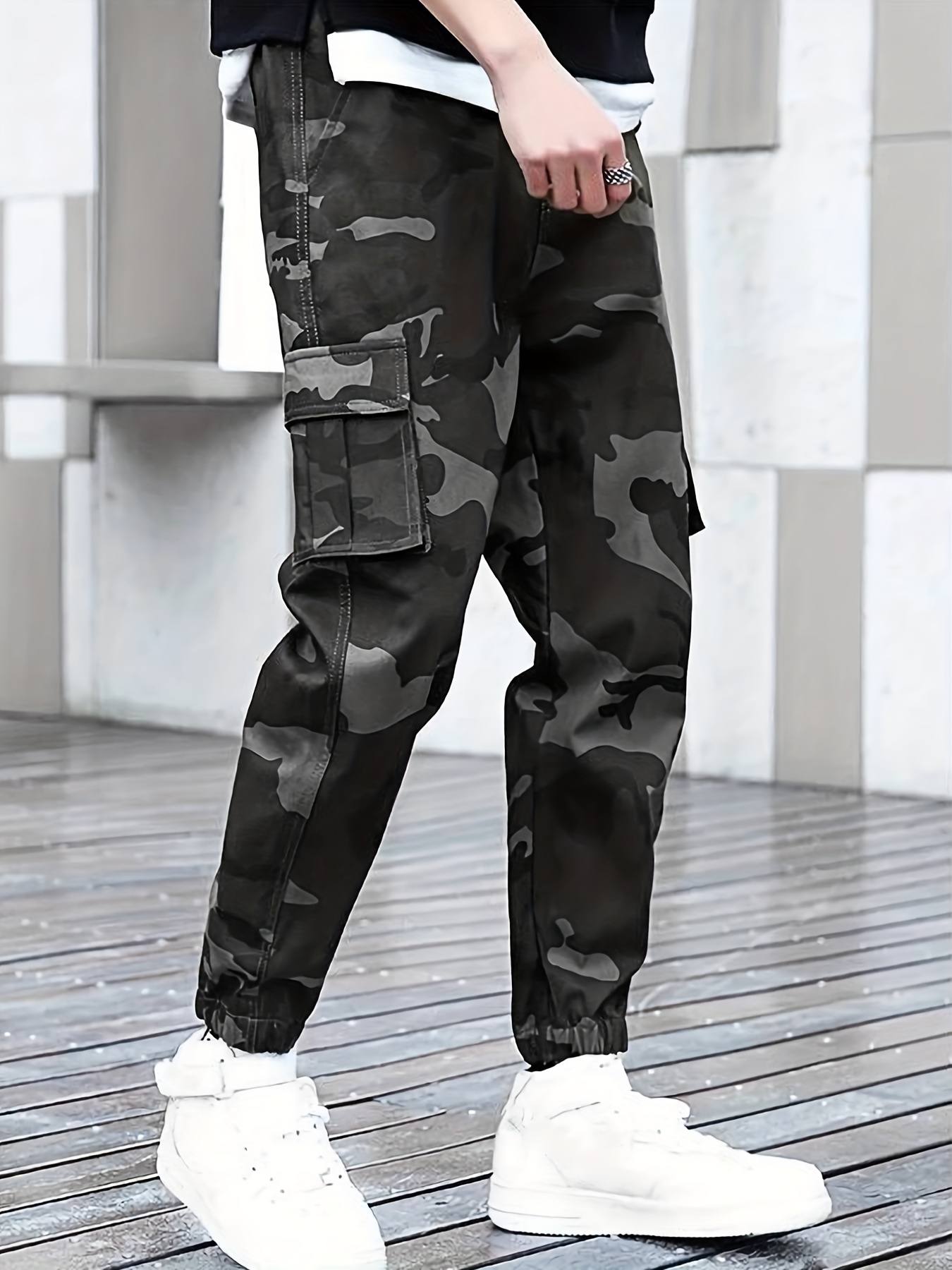 Akarmy Digital Desert Camo Pants, Men's Outdoor Sports Multi-pocket Loose  Cargo Pants - Temu