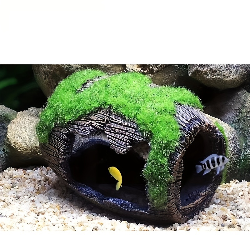 Aquarium Decoration Ornament Fish Shrimp Hideout Cave Cichlids Shrimp Nest  Hollow Imitation Wine Barrel - Pet Supplies - Temu