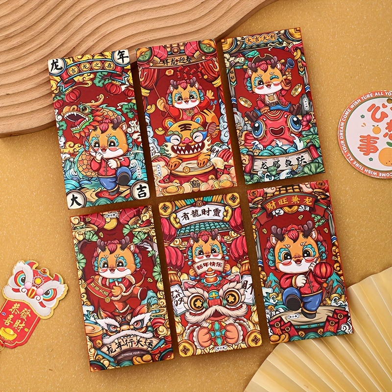 Chinese Silk Red Envelopes - Festive Embroidery Gift Card Holders, 2PCS Set, For Lunar New Year, Weddings, Lucky Money