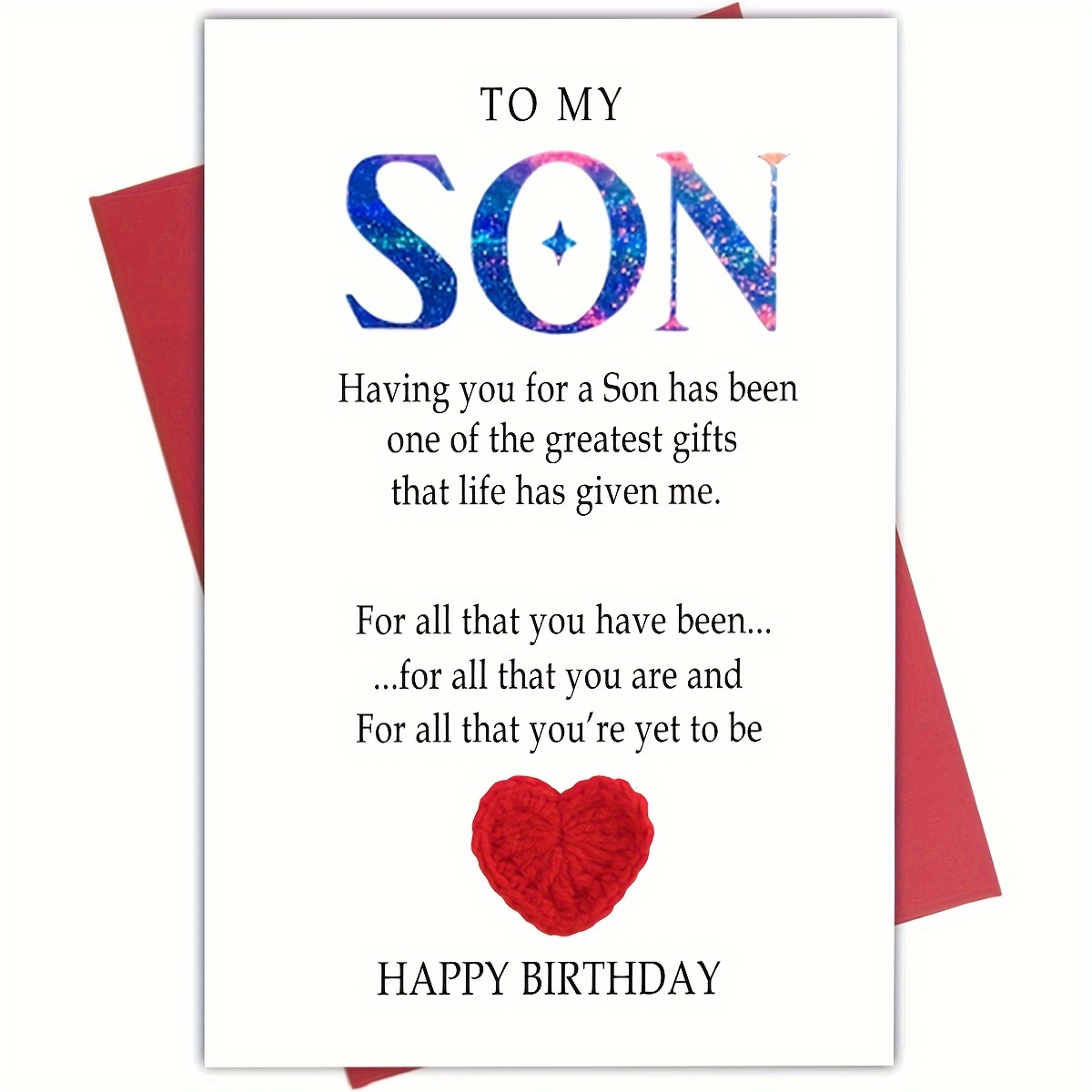 Carte d'anniversaire pour fils - Cadeau de la part de maman - Carte  portefeuille pour mon fils - Cadeau d'encouragement - Idée cadeau d' anniversaire pour fils : : Fournitures de bureau