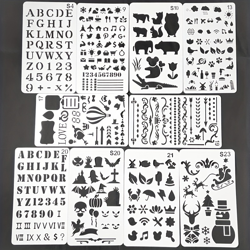 Alphabet Letter Stencils Template Painting Scrapbooking - Temu