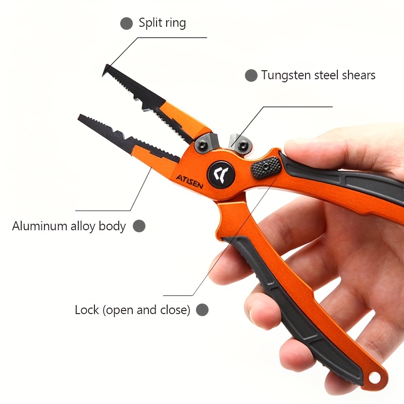 Multifunctional Fishing Pliers With Non-slip Handle And Hook