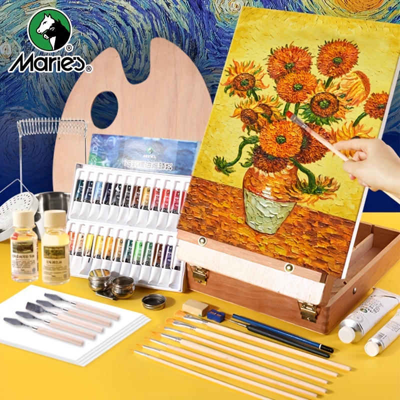 Pébéo 12/24 Colors X 12ML Oil Paint Set, Rich Vibrant, Non-Toxic Oil Paints  For Canvas Painting, Oil Paint Supplies For Artists, Hobby Painters And