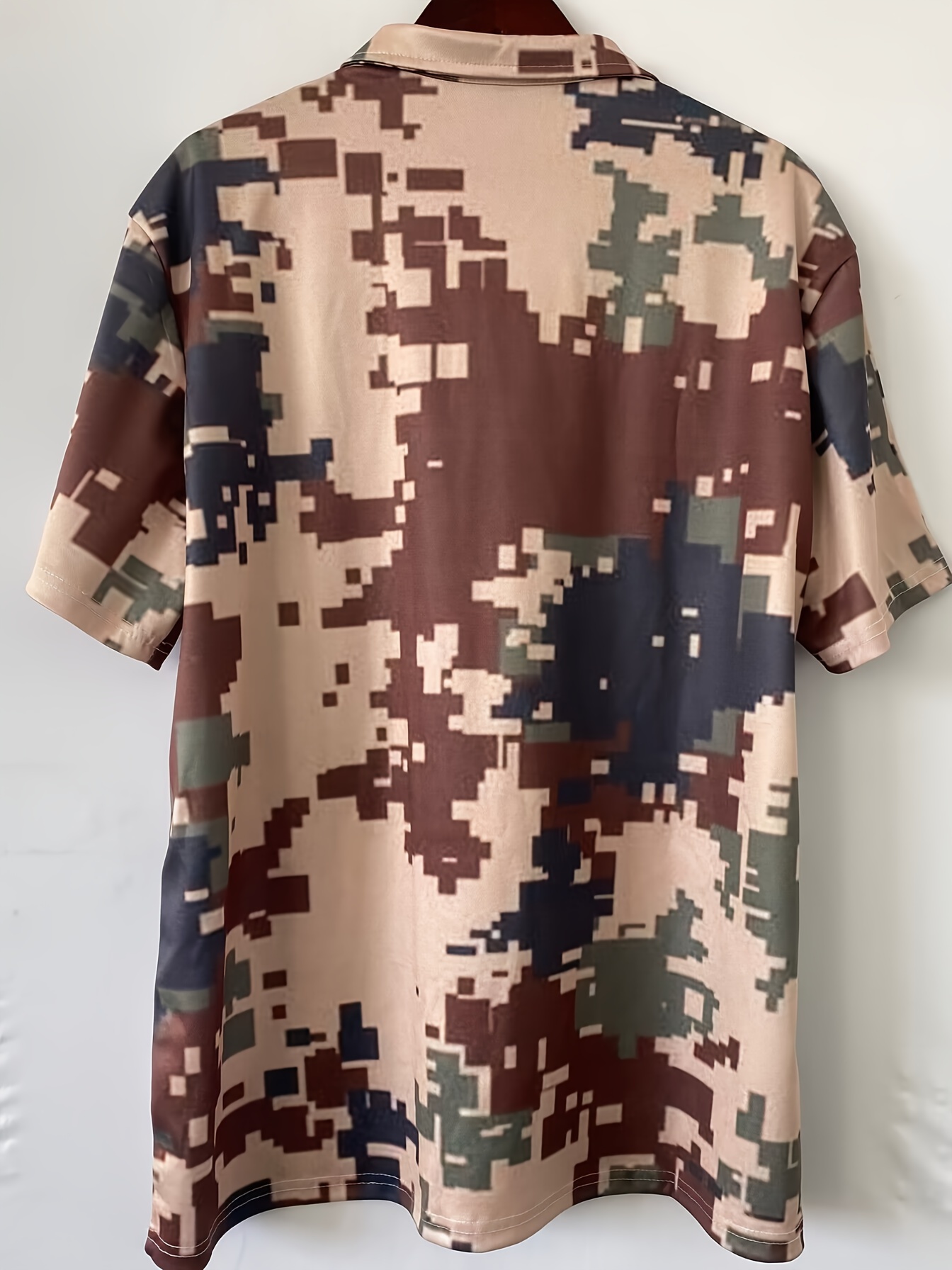 Plus Size Men's Camouflage Graphic Print Golf Shirt For Summer, Fashion  Casual Short Sleeve Tees