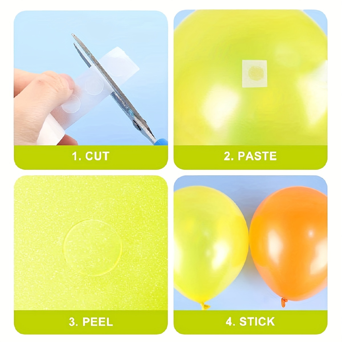 1roll PVC Balloon Glue, Simple White Double-sided Glue Dot For Balloon