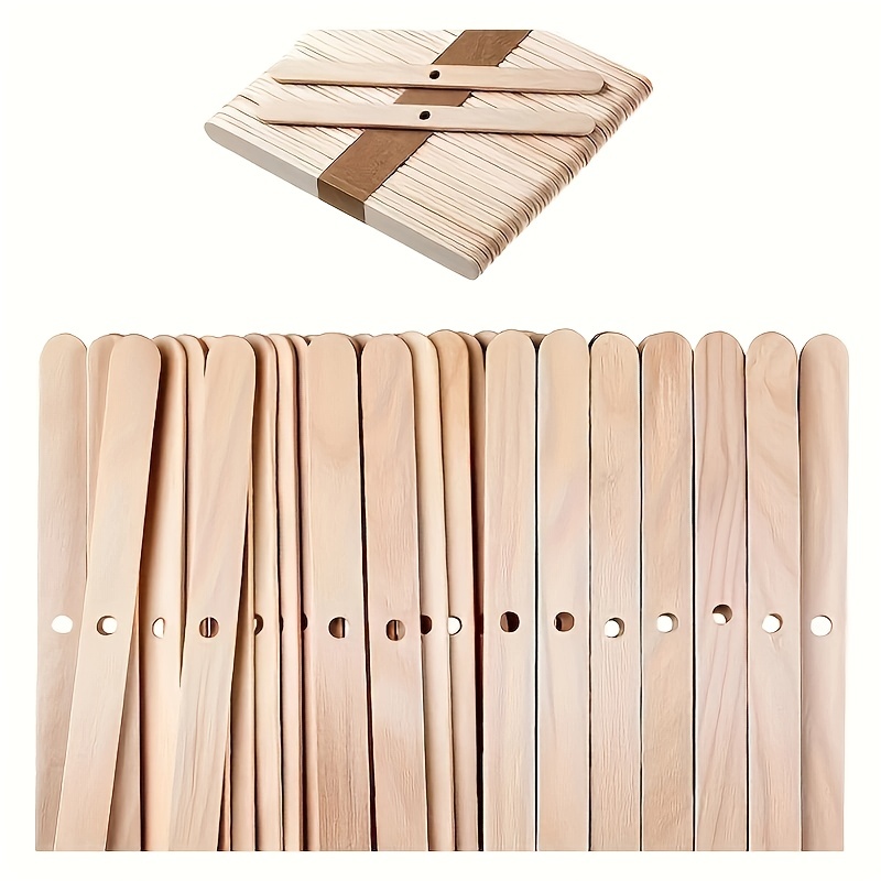 100pcs Wooden Candle Wick Holders for 3 Wick Candles,Wick Holder for Candle  Making,7Holes Candle Wicks Centering Device,Wick Centering Tool