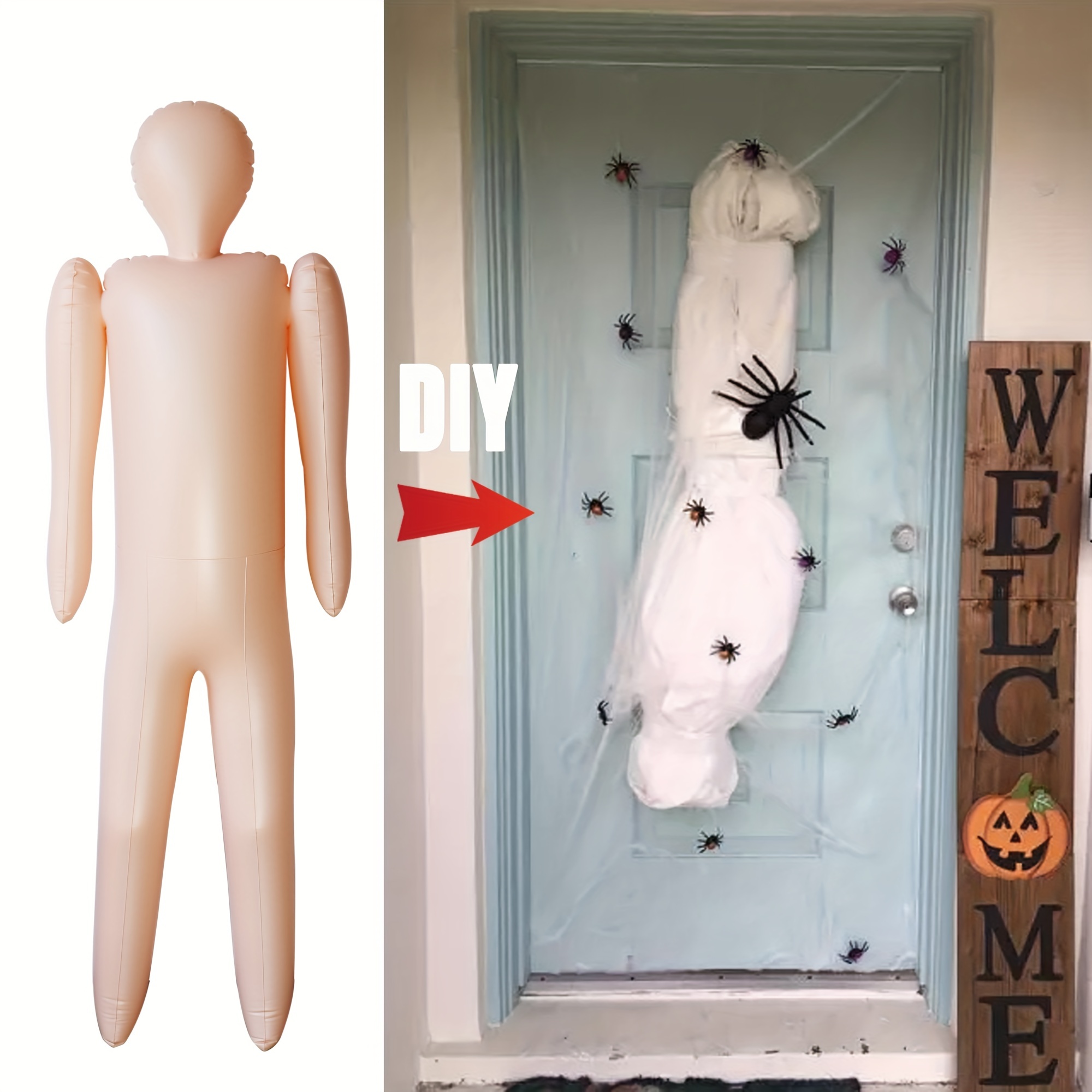 Full Size Inflatable Body Mannequin Diy Halloween - Temu