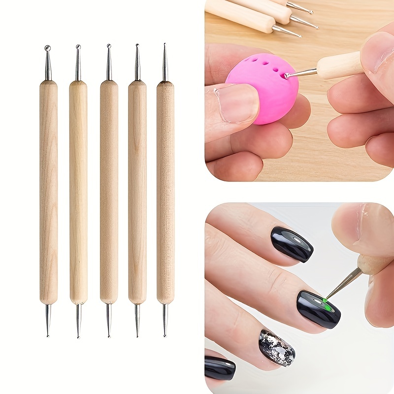 3 Color 5PCS Dotting Manicure Tools Marbleizing Painting Dot Pen