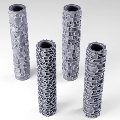 4 Pieces Clay Roller Clay Rolling Pin Acrylic Round Tube Roller